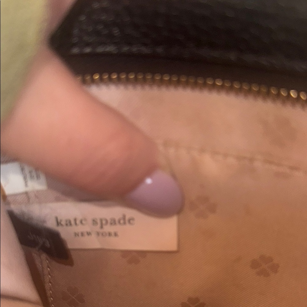 Kate Spade Black Polly Leather Wristlet with Gold Accent - Picture 4 of 10